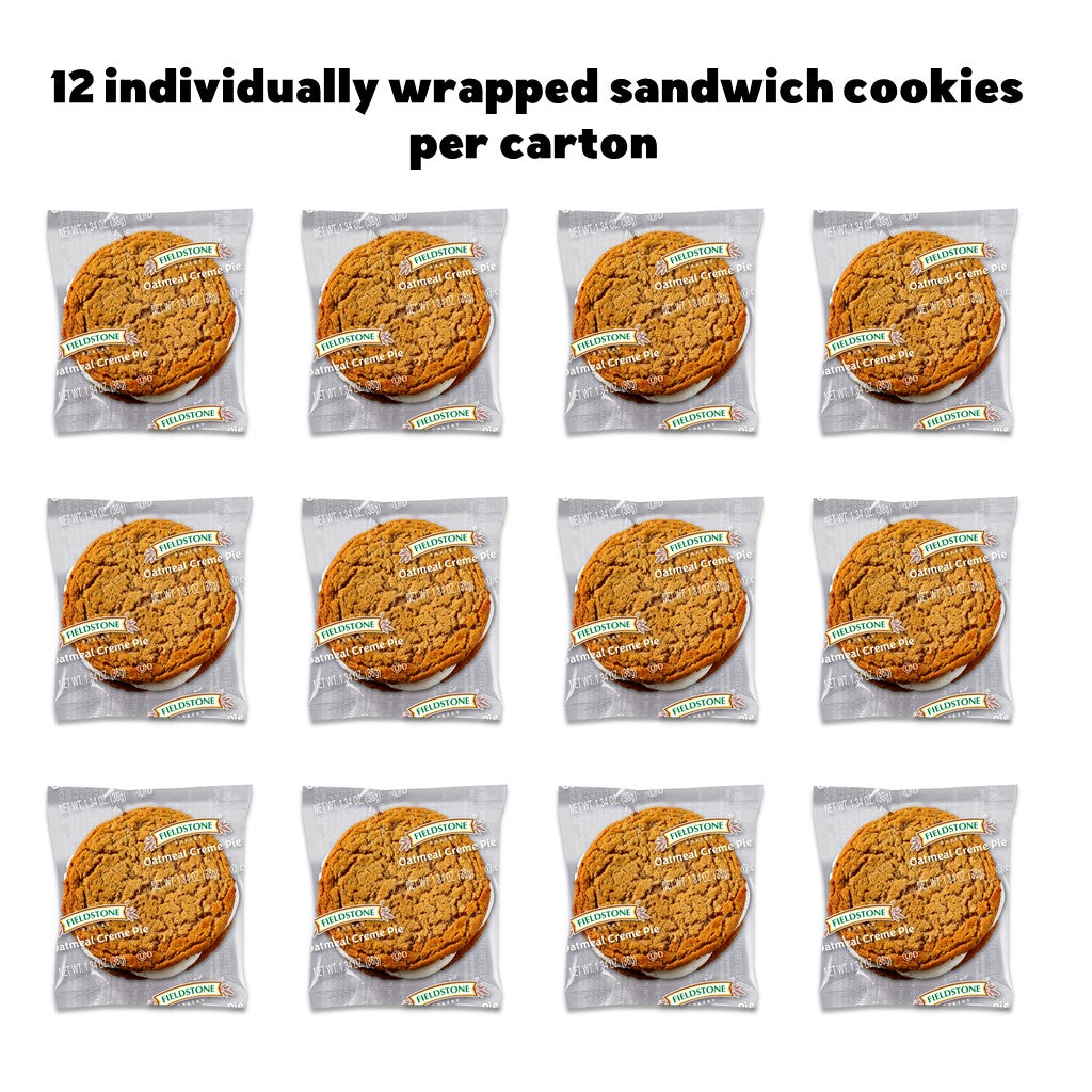 Fieldstone Bakery Oatmeal Creme Pies 12 per carton